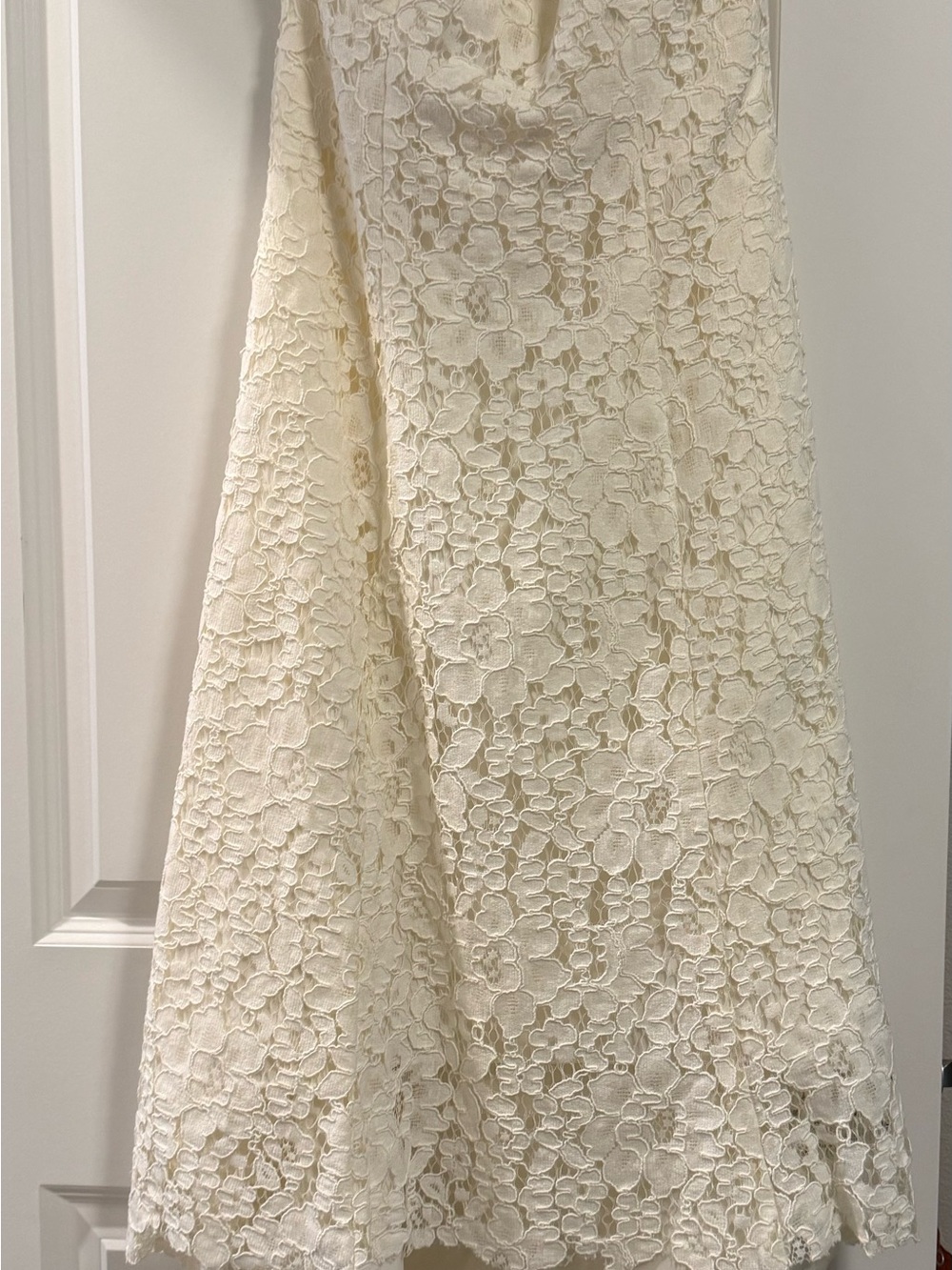 Ivory Lace A-Line High Low Wedding Dress Skirt